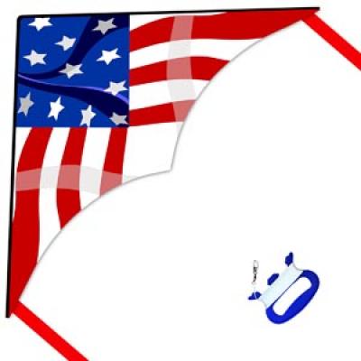 2319 Amercican Flag Delta Kite
