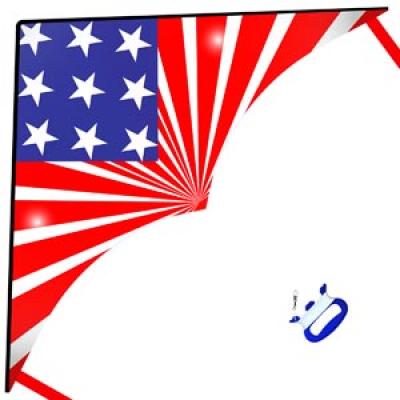 2404 Amercican Flag Delta Kite